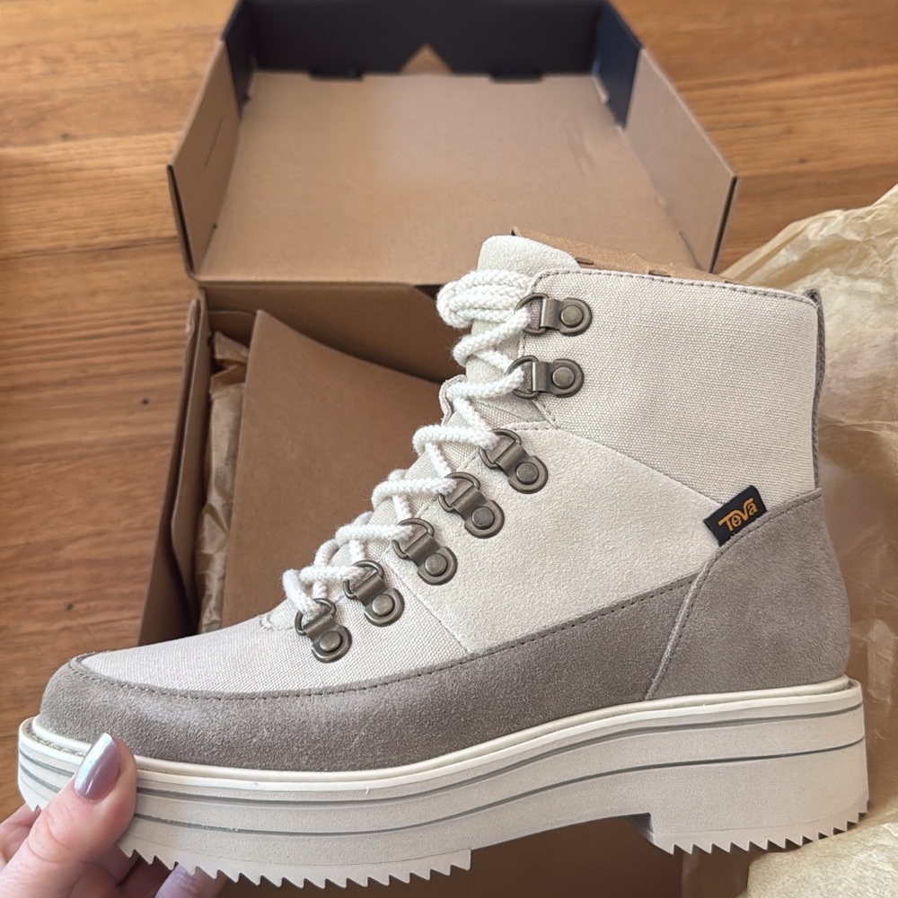 Teva midform patchwork Beige and Taupe Ankle Boots - Picture 3 of 4